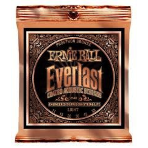 Ernie Ball Ernie Ball Everlast Light Coated Phosphor Bronze Acoustic Guitar Strings - 11-52 Gauge