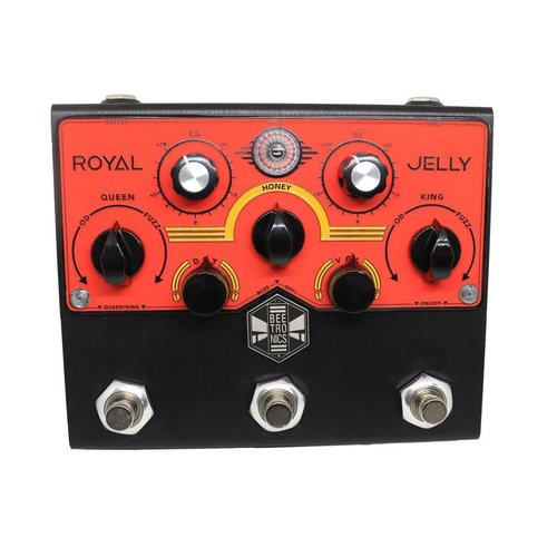 Beetronics Beetronics Limited Edition Red & Black Royal Jelly Overdrive/Fuzz Blender Beetronics Beetronics Limited Edition Red & Black Royal Jelly Overdrive/Fuzz Blender