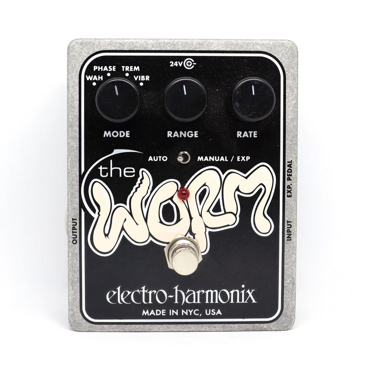 Electro-Harmonix Electro-Harmonix Worm - Analog Wah/Phaser/Vibrato/Tremolo, 24DC-100 PSU included