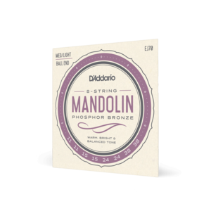 D'Addario D'Addario EJ70 Phosphor Bronze Mandolin Strings, Ball End, Medium/Light, 11-38