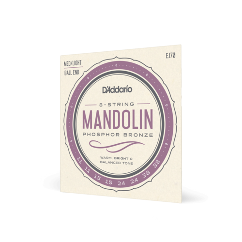 D'Addario D'Addario EJ70 Phosphor Bronze Mandolin Strings, Ball End,  Medium/Light, 11-38