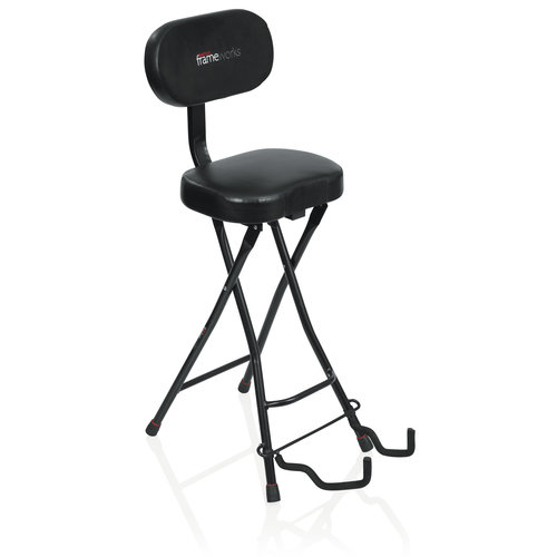 Gator Gator Frameworks Combination Guitar Performance Seat and Single Guitar Stand Gator Gator Frameworks Combination Guitar Performance Seat and Single Guitar Stand