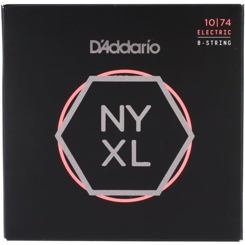 D'Addario 10-74 Light Top/Heavy Bottom 8-String, NYXL Electric Guitar Strings