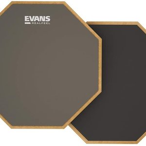 Evans RealFeel by Evans 2-Sided Practice Drum Pad, 12 Inch