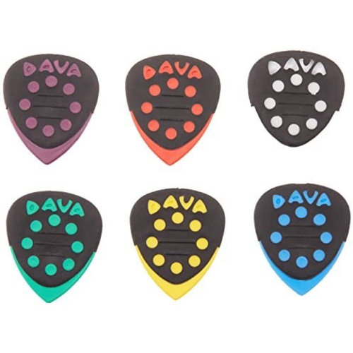 Dava Dava Grip Tips Delrin, 6 Picks, Assorted Colors