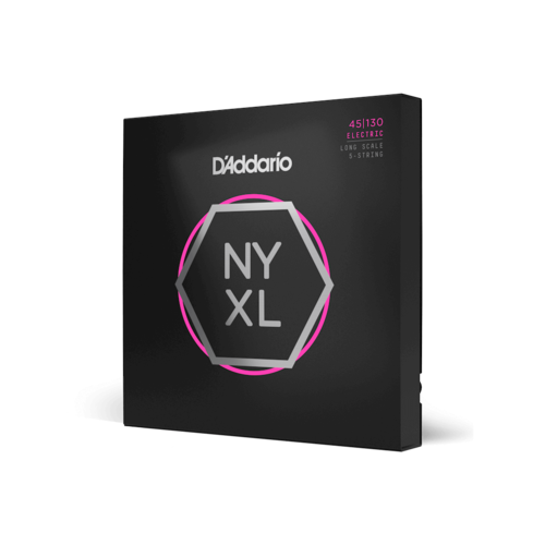 D'Addario 45-130 Regular Light 5-String, Long Scale, NYXL Bass Strings