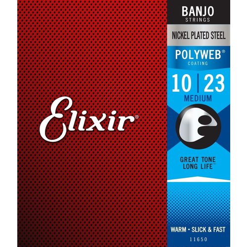 Elixir Elixir Polyweb Banjo Strings - Medium 10-10 Elixir Elixir Polyweb Banjo Strings - Medium 10-10