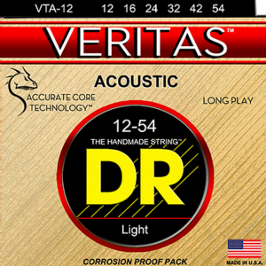 DR DR Veritas - Coated Core Technology Acoustic Guitar Strings: Light 12-54