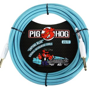 Pig Hog Pig Hog "Daphne Blue" Instrument Cable, 20ft Right Angle