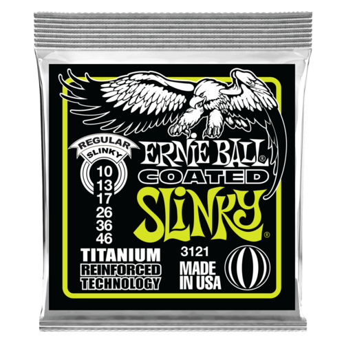 Ernie Ball Ernie Ball Regular Slinky Coated Titanium RPS Electric Guitar Strings - 10-46 Gauge Ernie Ball Ernie Ball Regular Slinky Coated Titanium RPS Electric Guitar Strings - 10-46 Gauge
