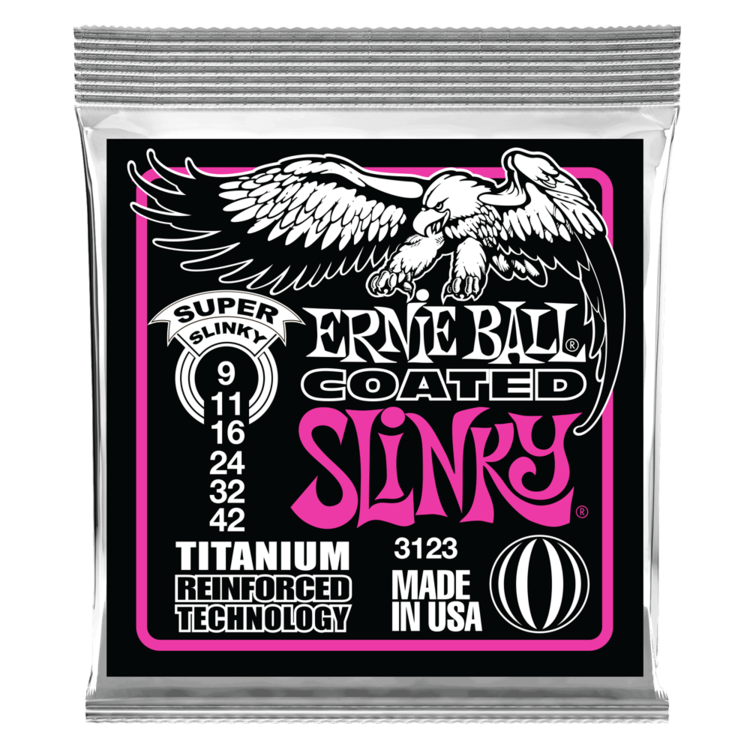 Ernie Ball Ernie Ball Super Slinky Coated Titanium RPS Electric Guitar Strings - 9-42 Gauge