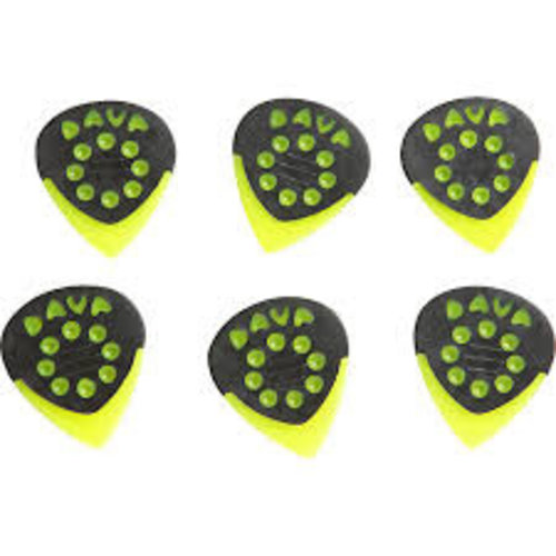 Dava Dava Jazz Grips Nylon, 6 Picks, Light Green