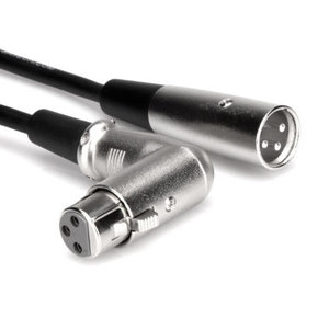 Hosa Hosa - Balanced Interconnect, Right-angle XLR3F to XLR3M, 15 ft