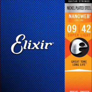 Elixir Elixir Nanoweb Electric Guitar Strings - Super Light 9-42