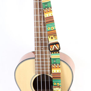 Poly Uke Neck Clip - Green/Orange Geometric