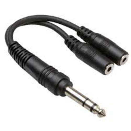 Hosa Hosa - Y Cable, 1/4 in TRS to Dual 3.5 mm TRSF Hosa Hosa - Y Cable, 1/4 in TRS to Dual 3.5 mm TRSF