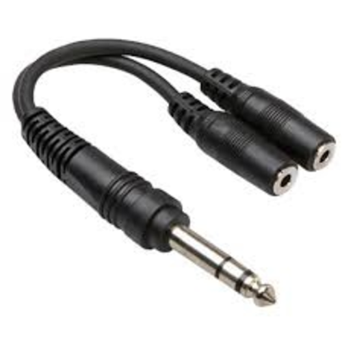 Hosa Hosa - Y Cable, 1/4 in TRS to Dual 3.5 mm TRSF