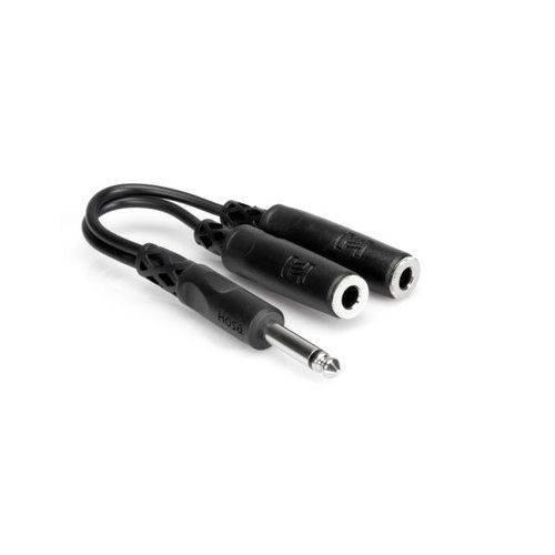 Hosa Hosa - Y Cable, 1/4 in TS to Dual 1/4 in TSF Hosa Hosa - Y Cable, 1/4 in TS to Dual 1/4 in TSF