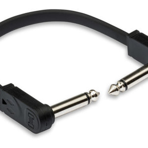 Hosa Hosa - Flat Guitar Patch Cable, Molded Low-profile Right-angle to Same, 6 in