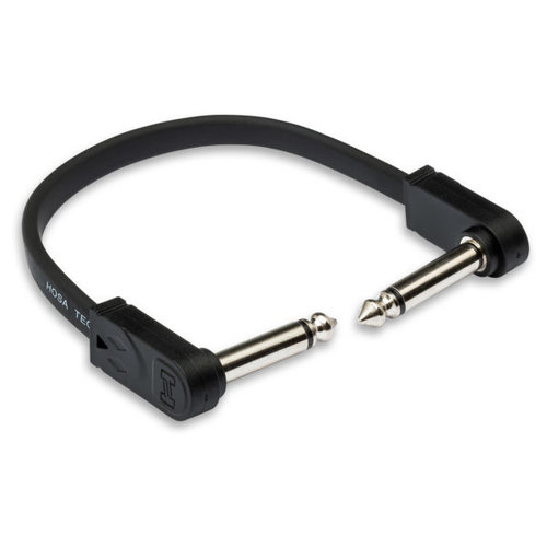 Hosa Hosa - Flat Guitar Patch Cable, Molded Low-profile Right-angle to Same, 6 in