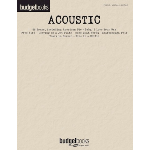 Hal Leonard Budget Books - Acoustic for Piano/Vocal/Guitar