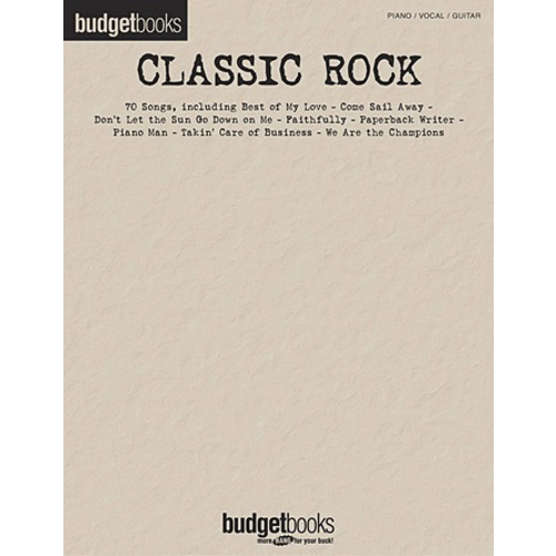 Hal Leonard Budget Books - Classic Rock for Piano/Vocal/Guitar