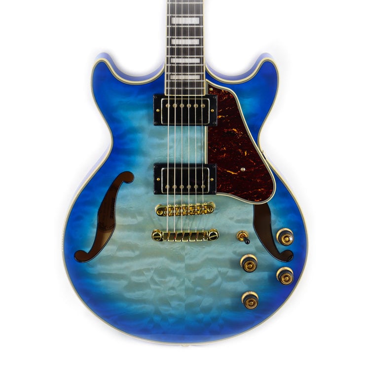 Ibanez Ibanez Artcore Expressionist AM93QM Electric Guitar - Jet Blue Burst