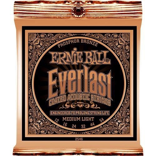 Ernie Ball Ernie Ball Everlast Medium Light Coated Phosphor Bronze Acoustic Guitar Strings - 12-54 Gauge