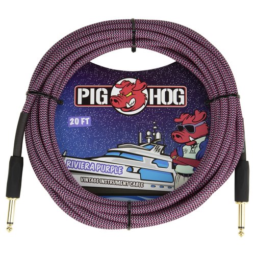 Pig Hog Pig Hog "Riviera Purple" Instrument Cable, 20ft