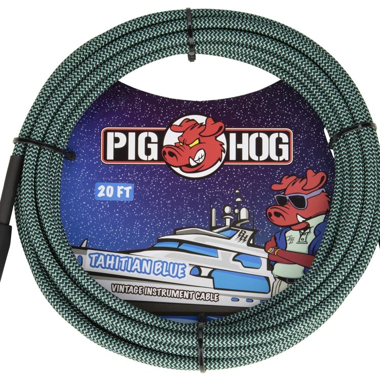 Pig Hog Pig Hog "Tahitian Blue" Instrument Cable, 20ft