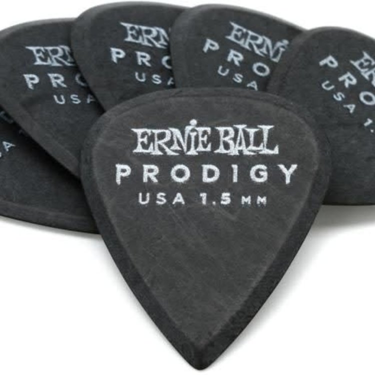 Ernie Ball Ernie Ball 1.5mm Black Standard Prodigy Picks 6-pack