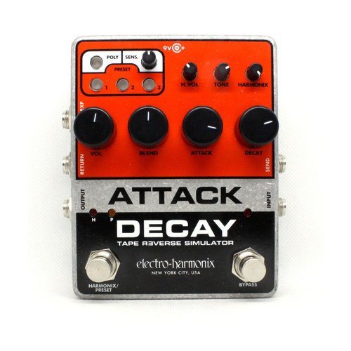 Electro-Harmonix Electro-Harmonix Attack Decay - Tape Reverse Simulator, 9.6DC-200 PSU included Electro-Harmonix Electro-Harmonix Attack Decay - Tape Reverse Simulator, 9.6DC-200 PSU included