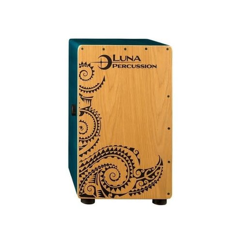 Luna Percussion Luna Tattoo Cajon Teal with Bag