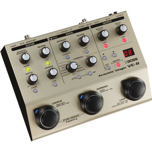 Boss BOSS VE-8 Acoustic Singer Effects Processor Pedal Boss BOSS VE-8 Acoustic Singer Effects Processor Pedal