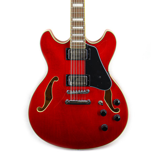 Ibanez Ibanez AS7312TCD AS Artcore 12str Electric Guitar - Transparent Cherry Red Ibanez Ibanez AS7312TCD AS Artcore 12str Electric Guitar - Transparent Cherry Red