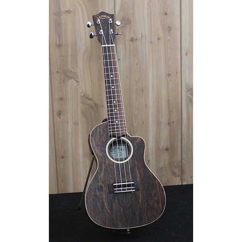 Lanikai Lanikai Figured Bocote Thin Body Cutaway Electric Concert Ukulele w/Bag