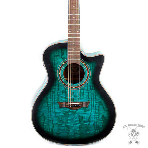 Dean Dean Exotica Quilt Ash A/E Trans Blue Satin Dean Dean Exotica Quilt Ash A/E Trans Blue Satin