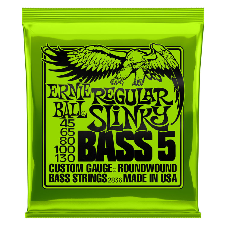 Ernie Ball Ernie Ball Regular Slinky 5-String Nickel Wound Electric Bass Strings - 45-130 Gauge