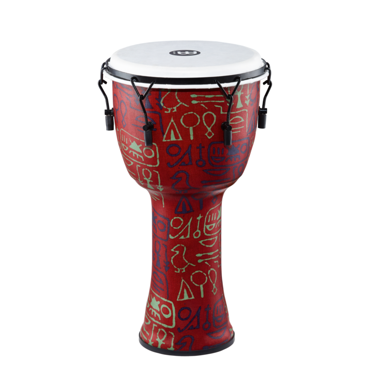 Meinl Percussion Meinl 12" Mechanical Tuned Travel Series Djembe, Pharaoh's Script, Synthetic Head