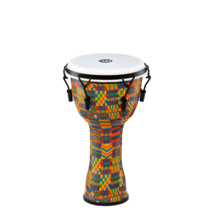 Meinl Percussion Meinl 10" Mechanical Tuned Travel Series Djembe, Kenyan Quilt, Synthetic Head