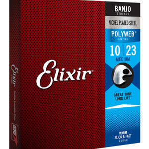 Elixir Elixir Polyweb Banjo Strings - Medium 10-10