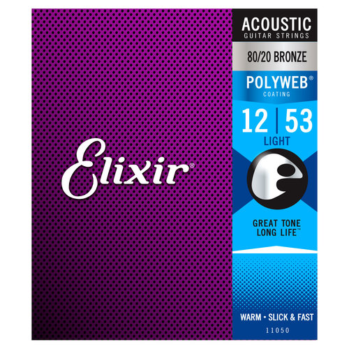 Elixir Elixir 80/20 Polyweb Acoustic Guitar Strings - Light 12-53 Elixir Elixir 80/20 Polyweb Acoustic Guitar Strings - Light 12-53