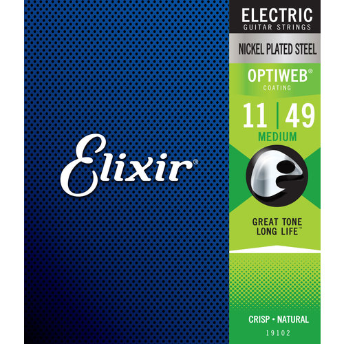 Elixir Elixir OptiWeb Electric Guitar Strings - Medium 11-49 Elixir Elixir OptiWeb Electric Guitar Strings - Medium 11-49