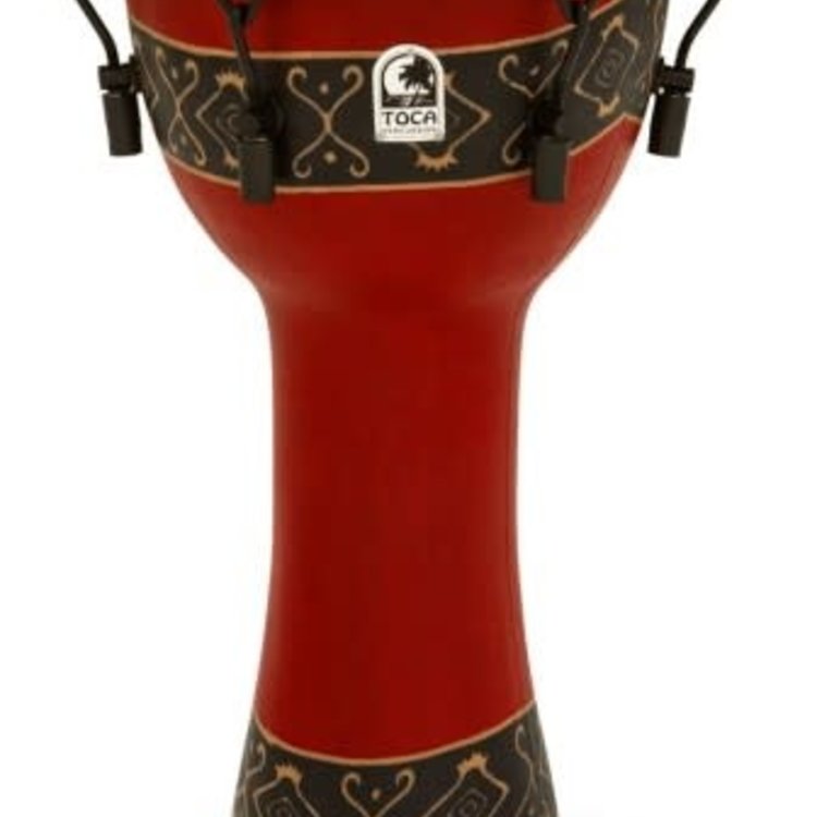 Toca Toca Freestyle 10" Mechanically Tuned Extended Rim Djembe - Bali Red