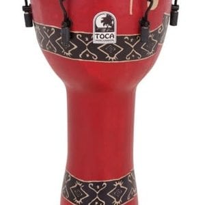 Toca Toca Freestyle 12" Mechanically Tuned Extended Rim Djembe - Bali Red