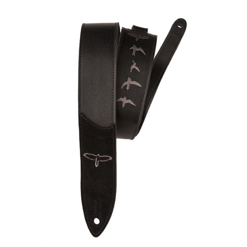 PRS PRS Premium Leather Strap, Birds Embroidery, Black PRS PRS Premium Leather Strap, Birds Embroidery, Black