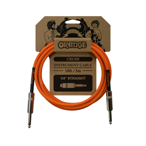 Orange Orange Crush 10ft Instrument Cable Straight to Straight Orange Orange Crush 10ft Instrument Cable Straight to Straight