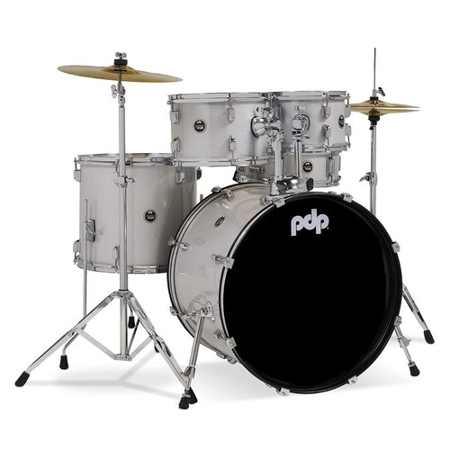 PDP PDP Center Stage 5 Piece Drum Set (22" Kick) w/Cymbals - Diamond White PDP PDP Center Stage 5 Piece Drum Set (22" Kick) w/Cymbals - Diamond White