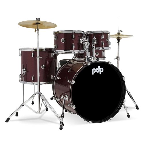 PDP PDP Center Stage 5 Piece Drum Set (22" Kick) w/Cymbals - Ruby Red PDP PDP Center Stage 5 Piece Drum Set (22" Kick) w/Cymbals - Ruby Red
