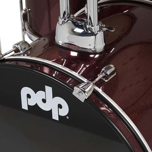 PDP PDP Center Stage 5 Piece Drum Set (22" Kick) w/Cymbals - Ruby Red
